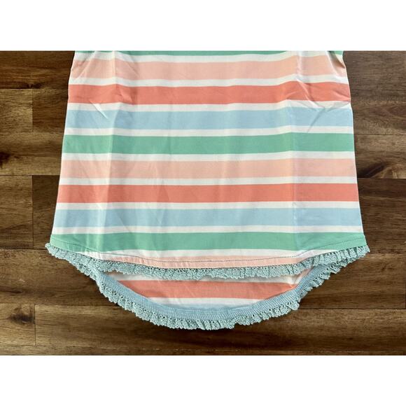 NWT Matilda Jane Enchanted Garden Marble Falls Knit Striped Green Blue Tank Top - Picture 4 of 8